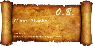 Olasz Bianka névjegykártya
